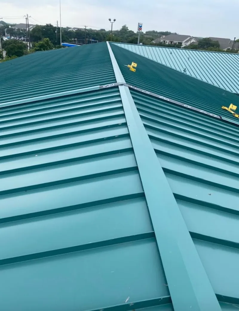 Green commercial metal roof ridge and valley for Metal Roof Repair in Glassboro